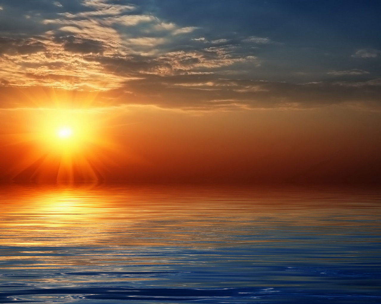 Закат над морем