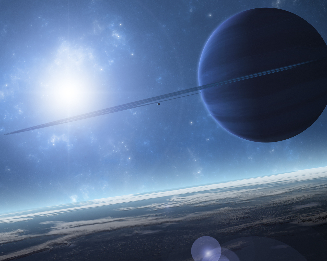 Планета в свете солнца