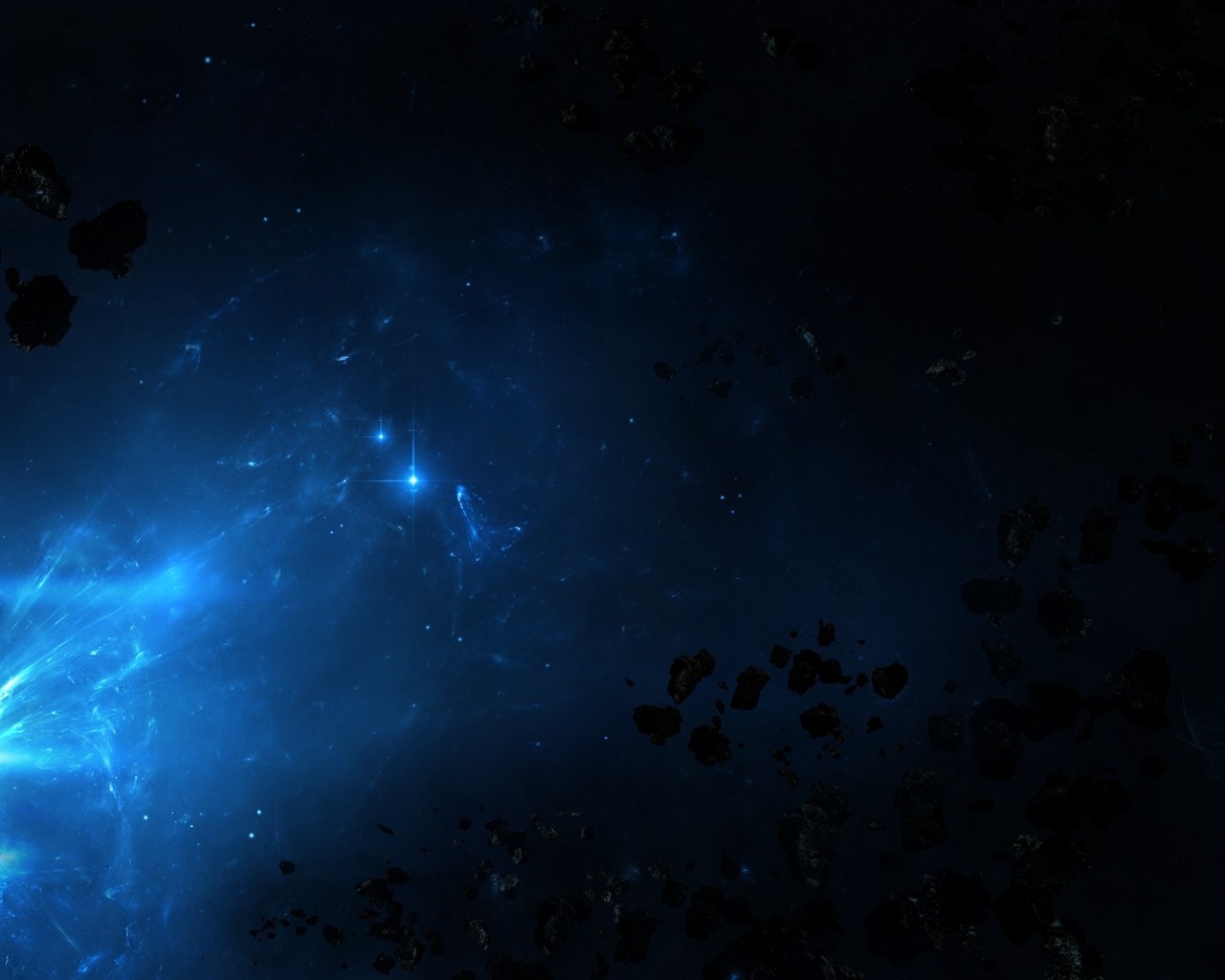 Астероиды в космосе