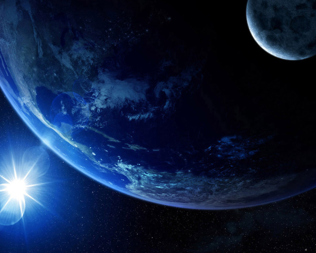 Земля и луна