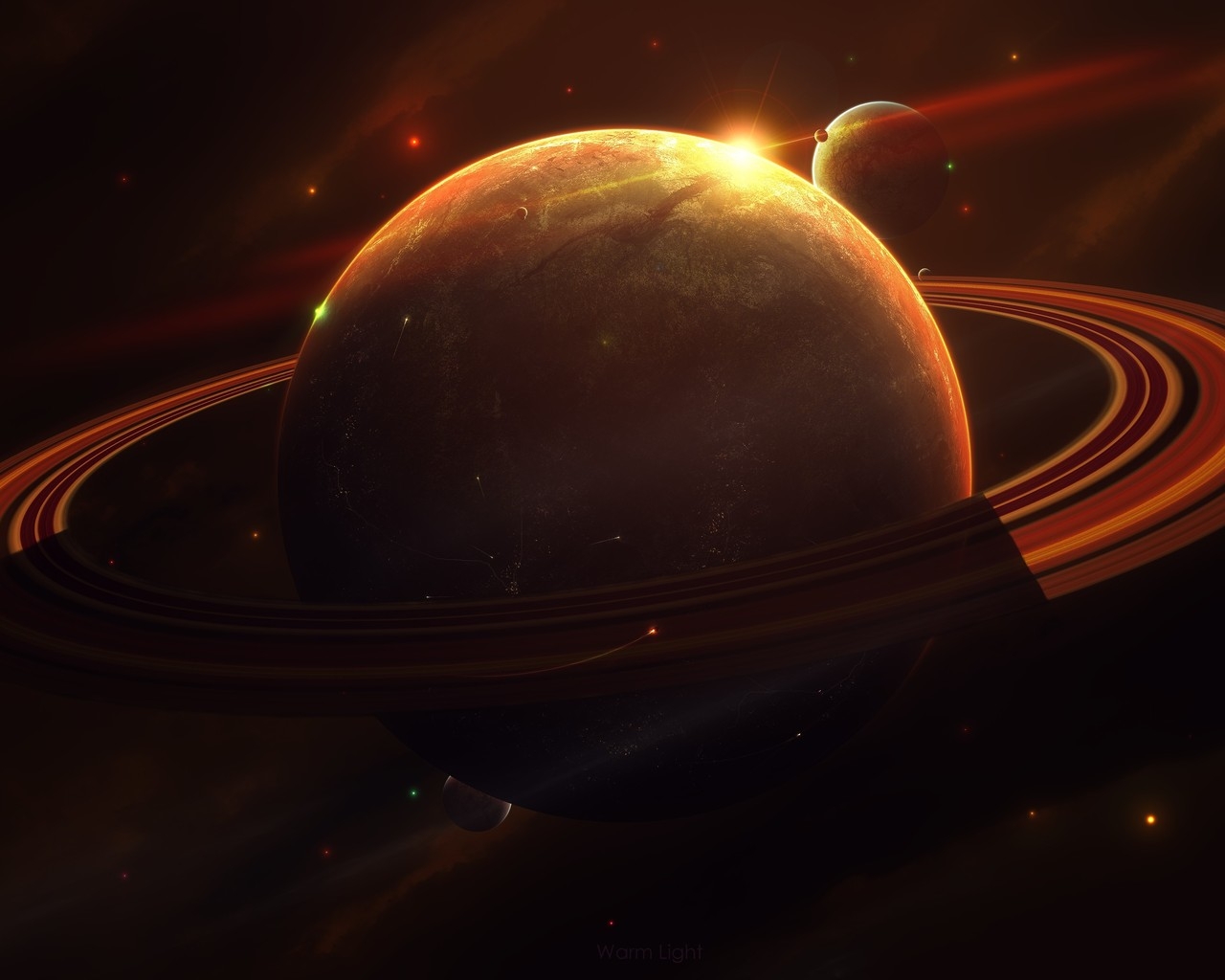 Гигантская планета с кольцами