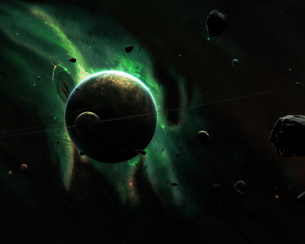 Планета и спутник