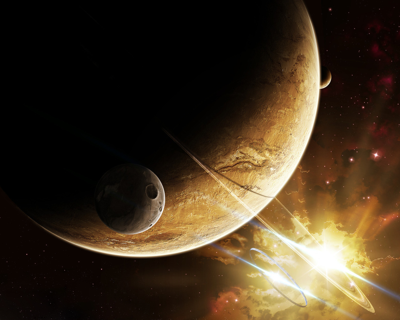 Планета и спутник