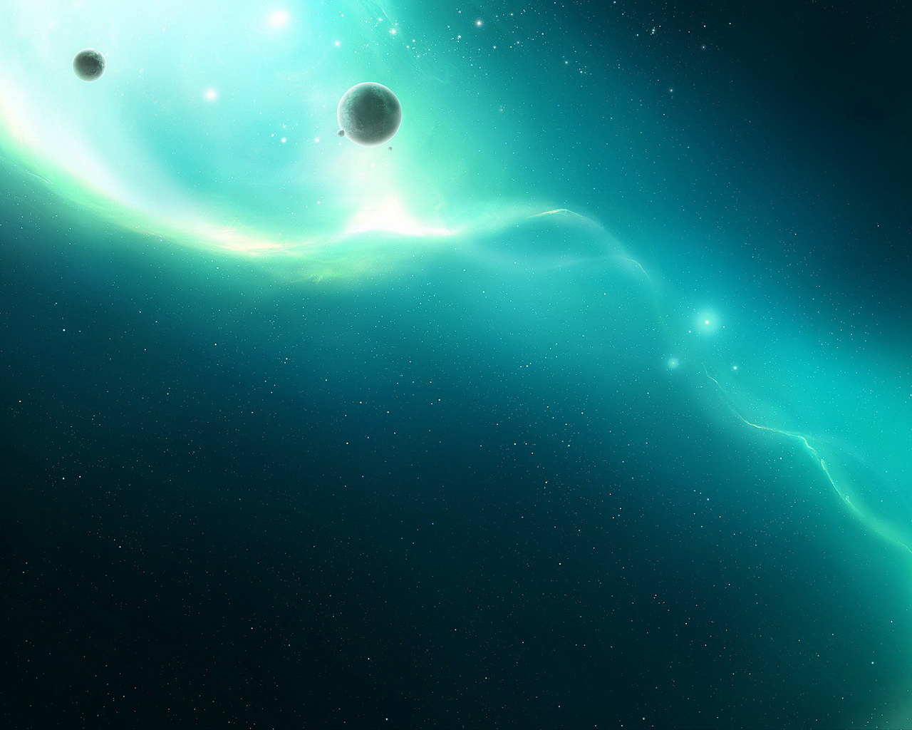 Планеты около свечения