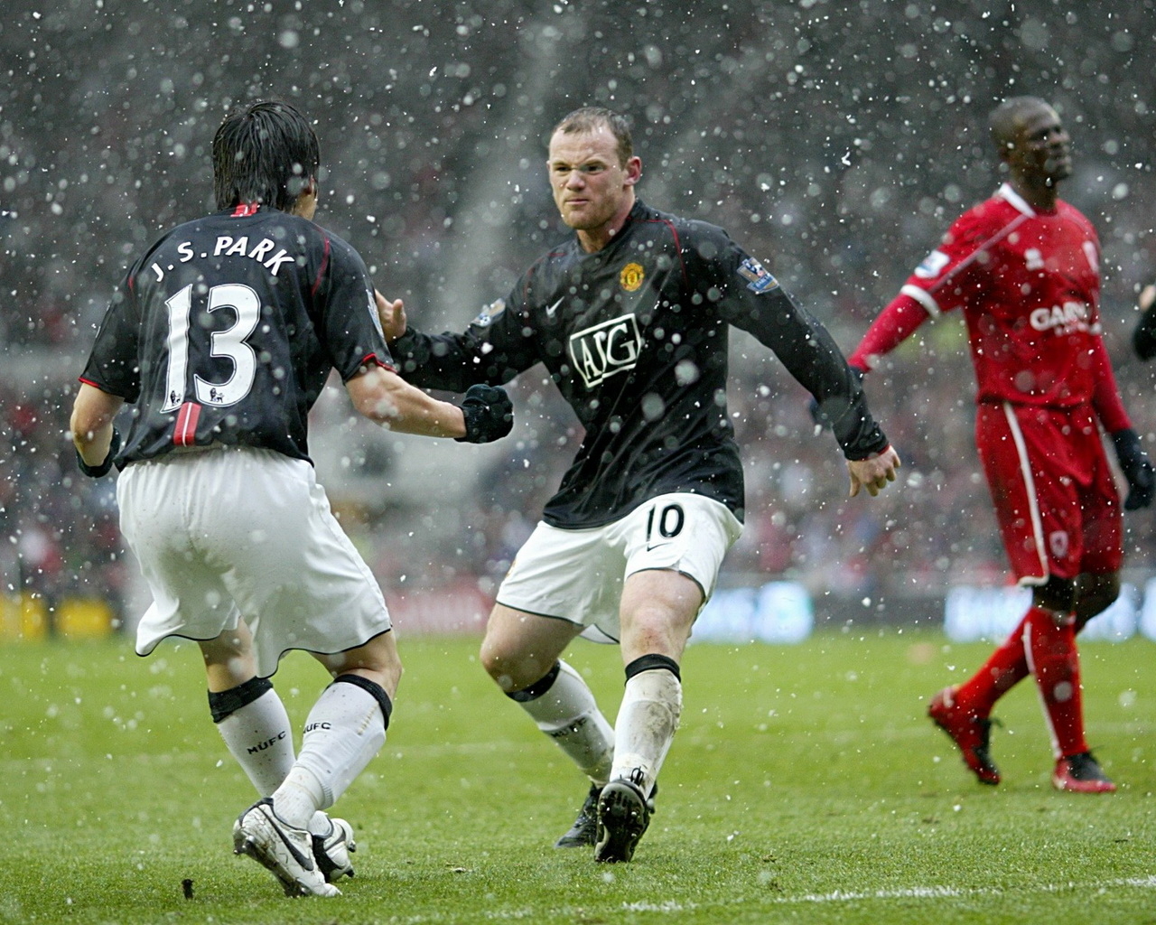 Wayne Mark Rooney and Ji Sung Park