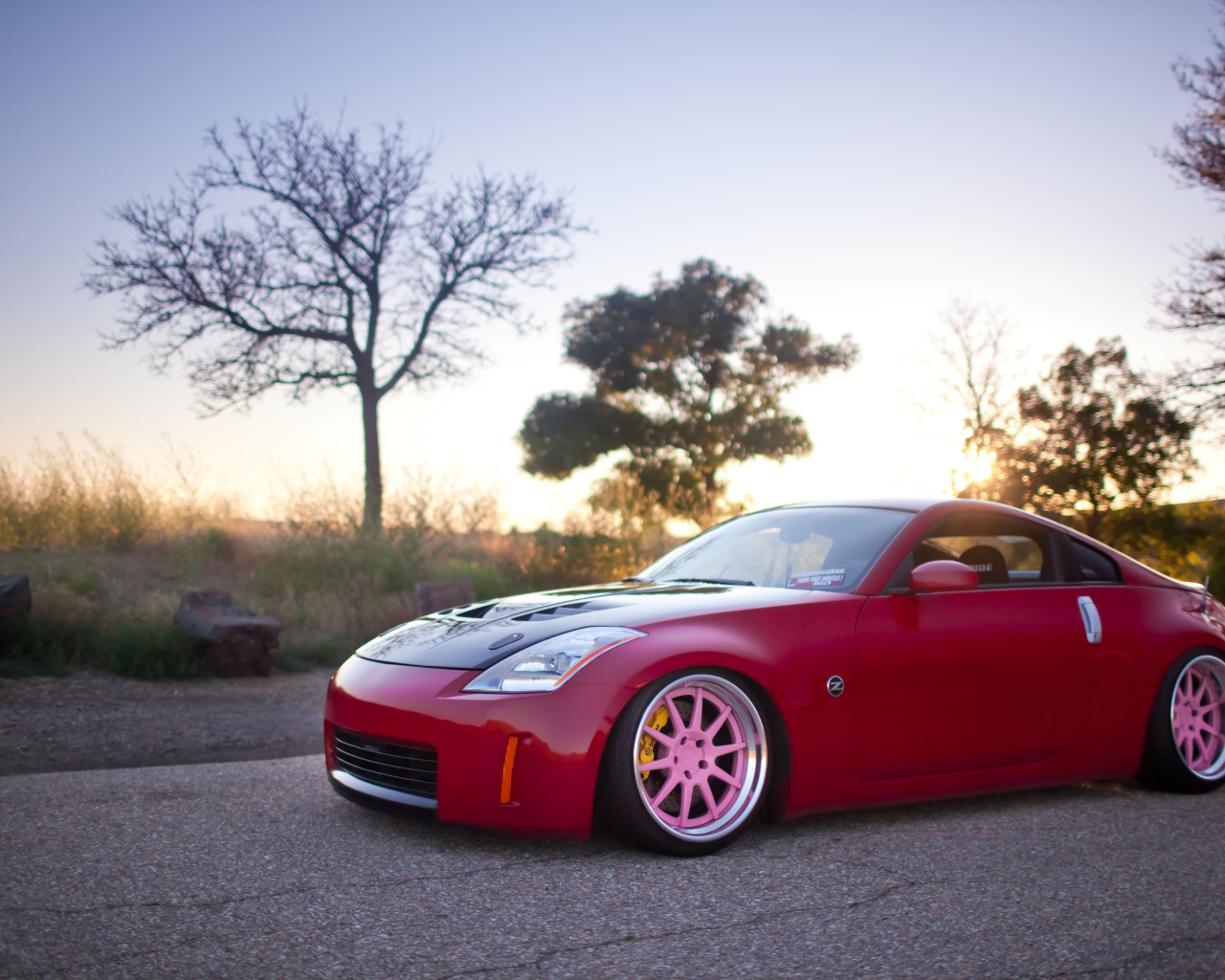 Бордовый Nissan 350Z