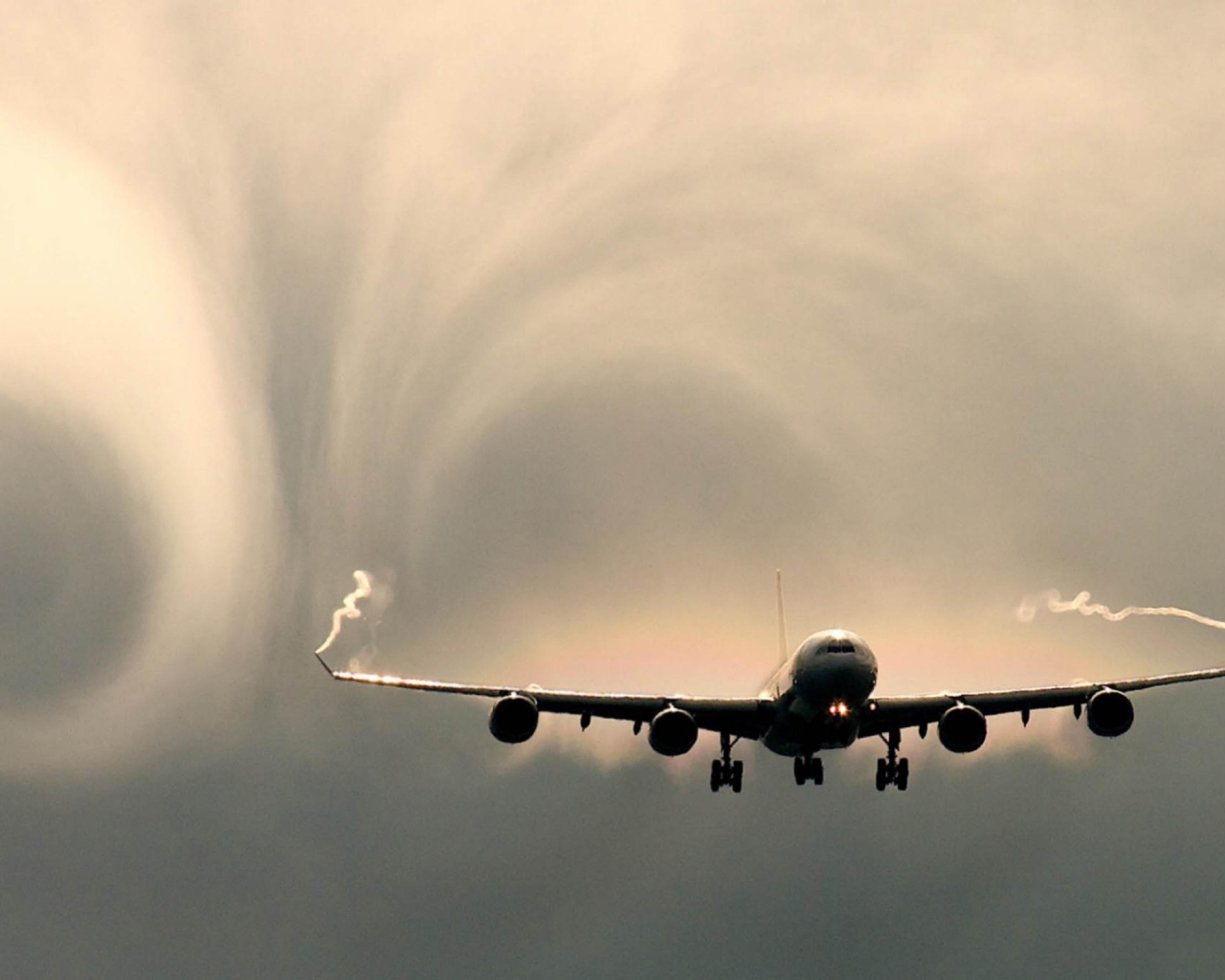 Воздушнын вихри от самолета