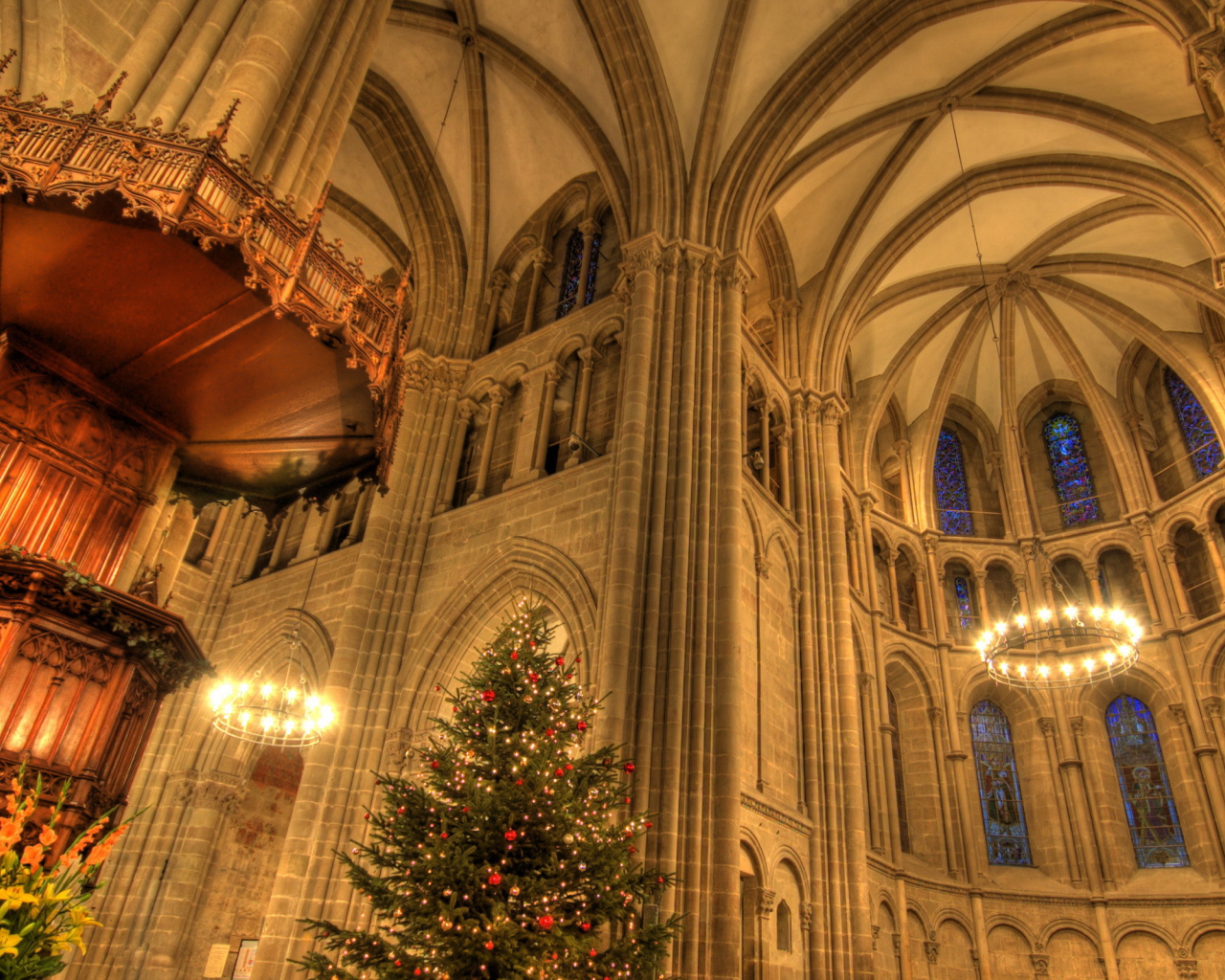 Елка в костёле