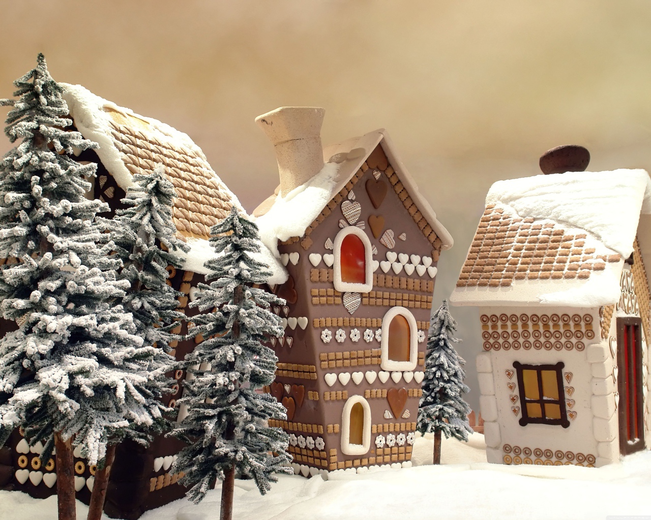 Пряники в виде домиков