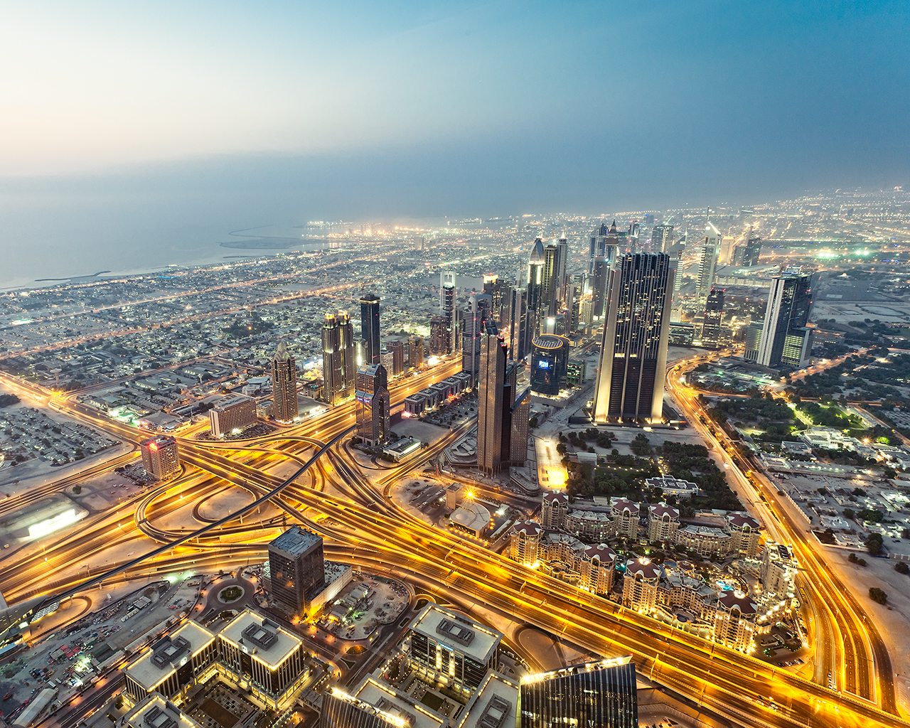 Дубаи - вечерняя панорама