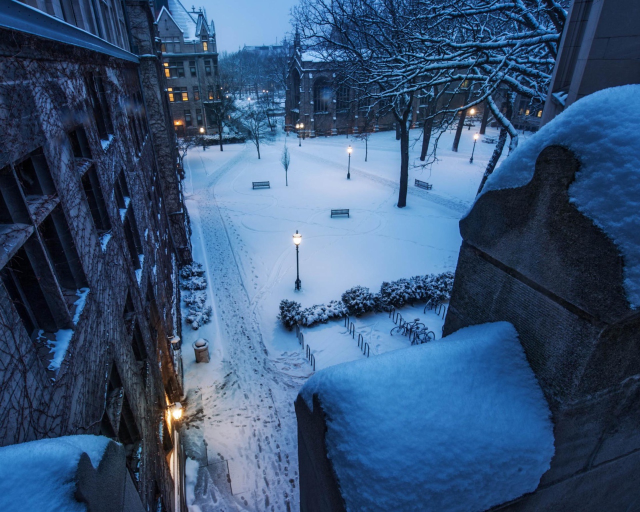 Заснеженная улица