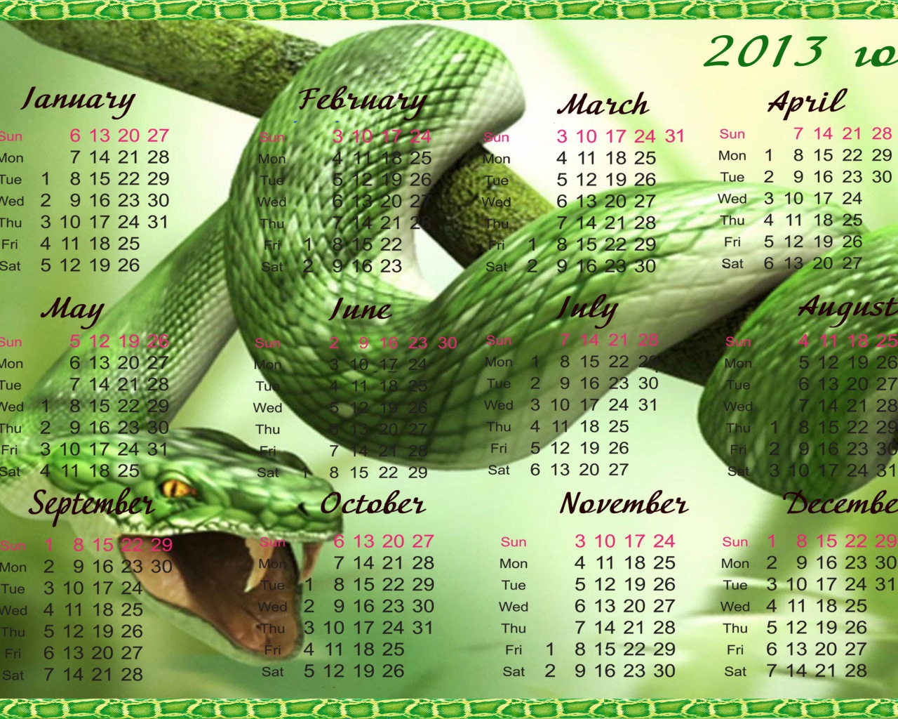 Календарь 2013