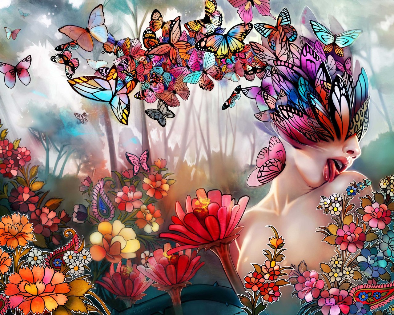 Девушка из бабочек