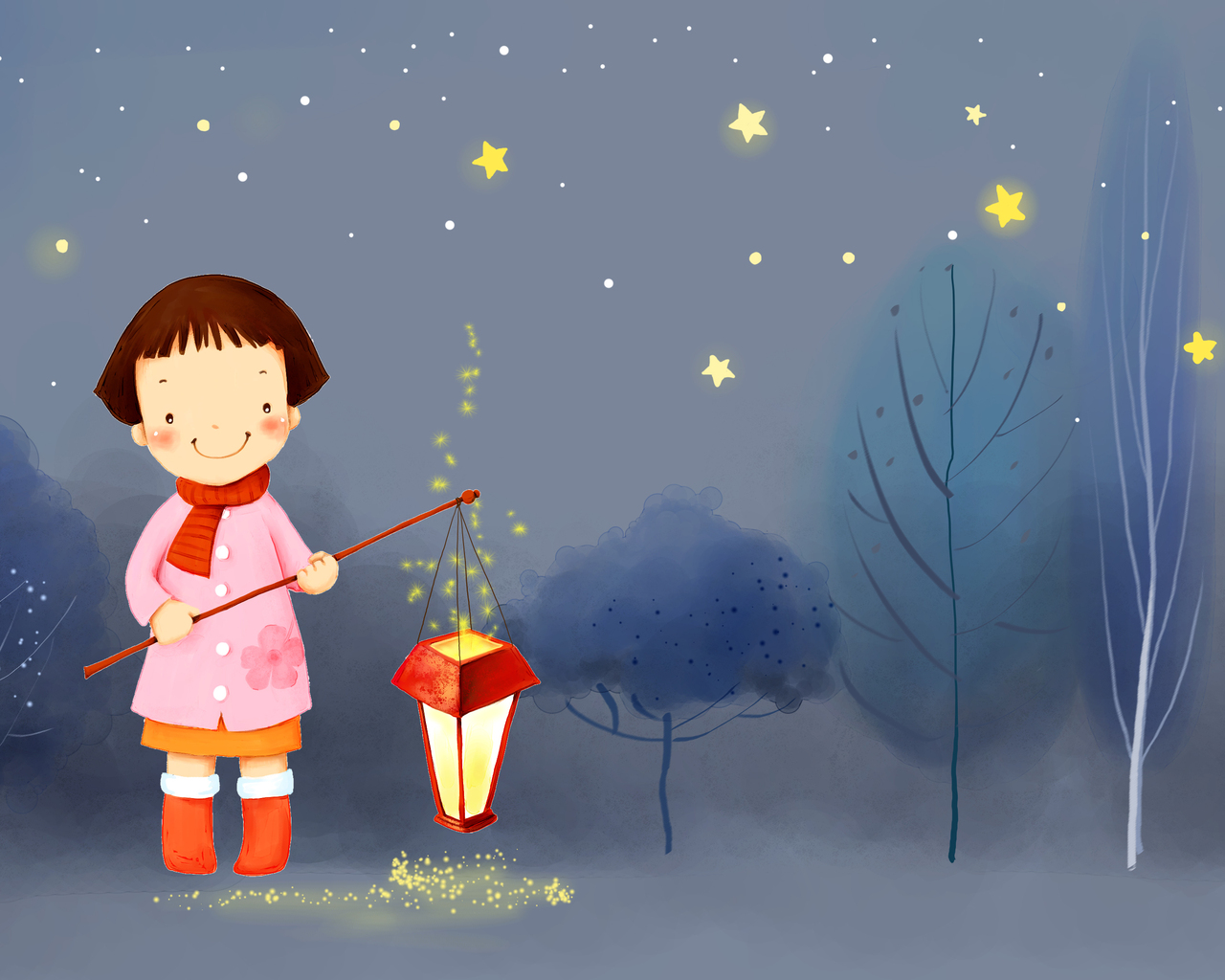 Девочка с фонарем