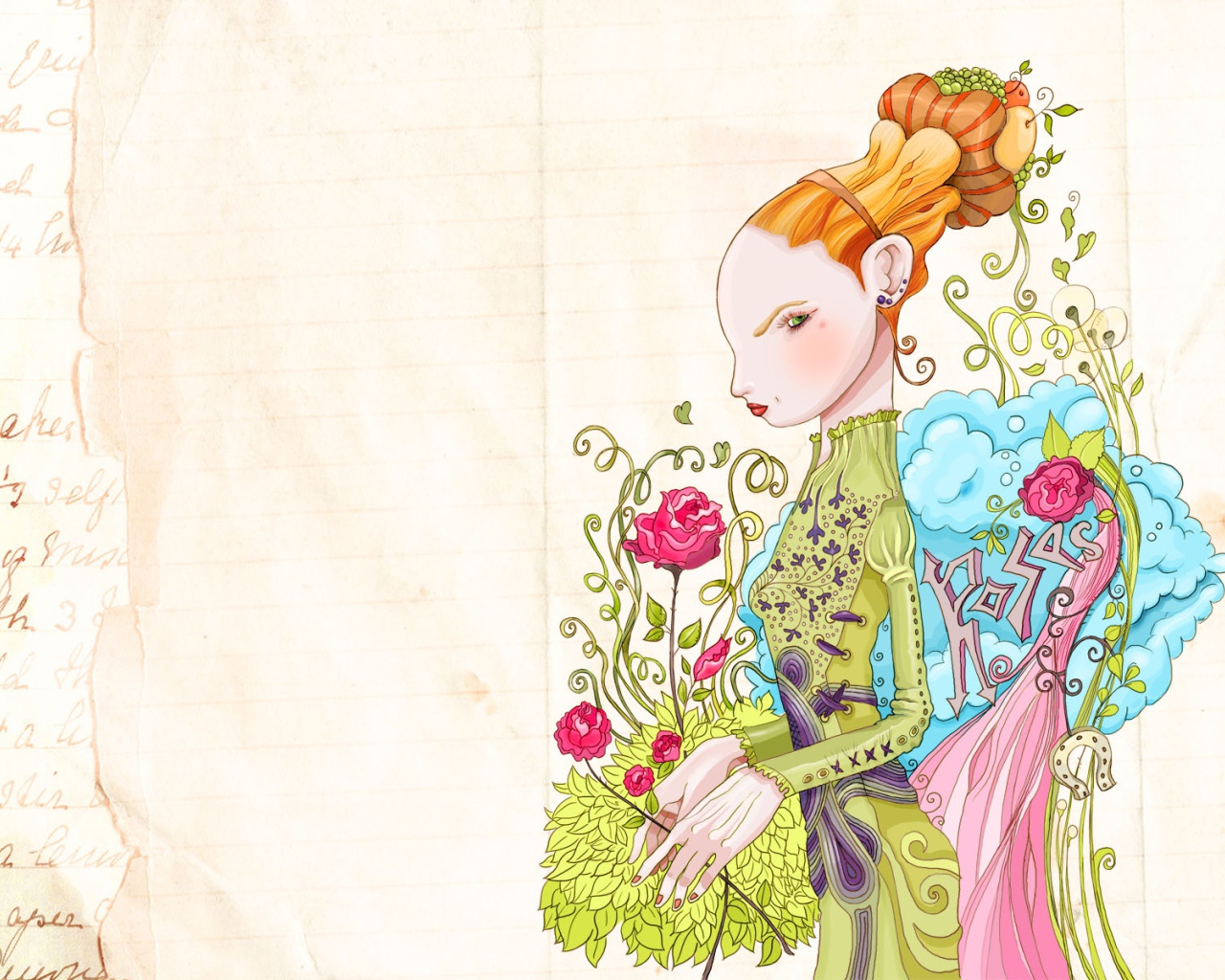 Дама с розами