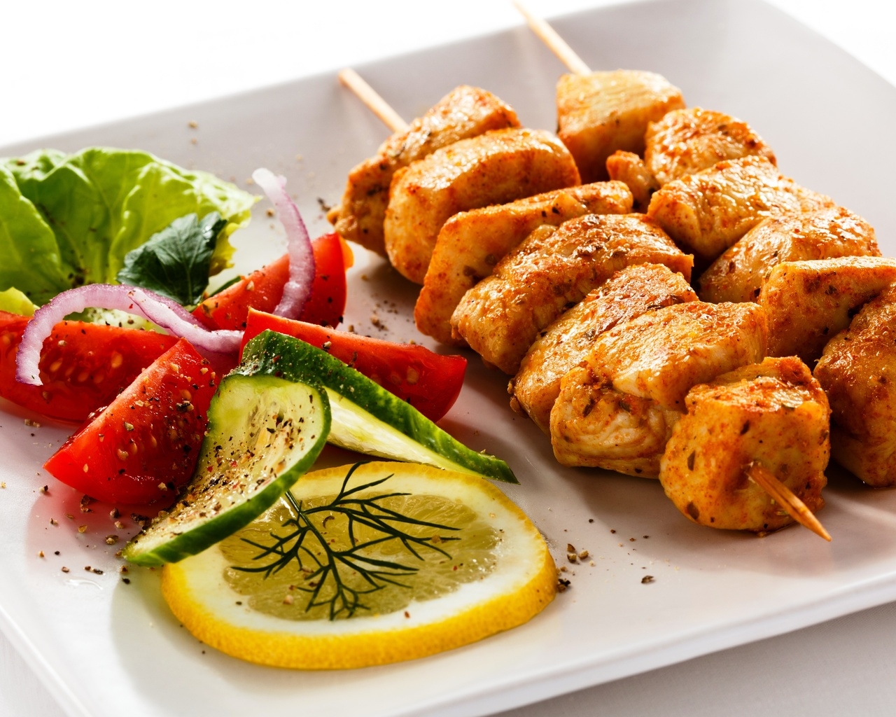 Шашлык с гарниром