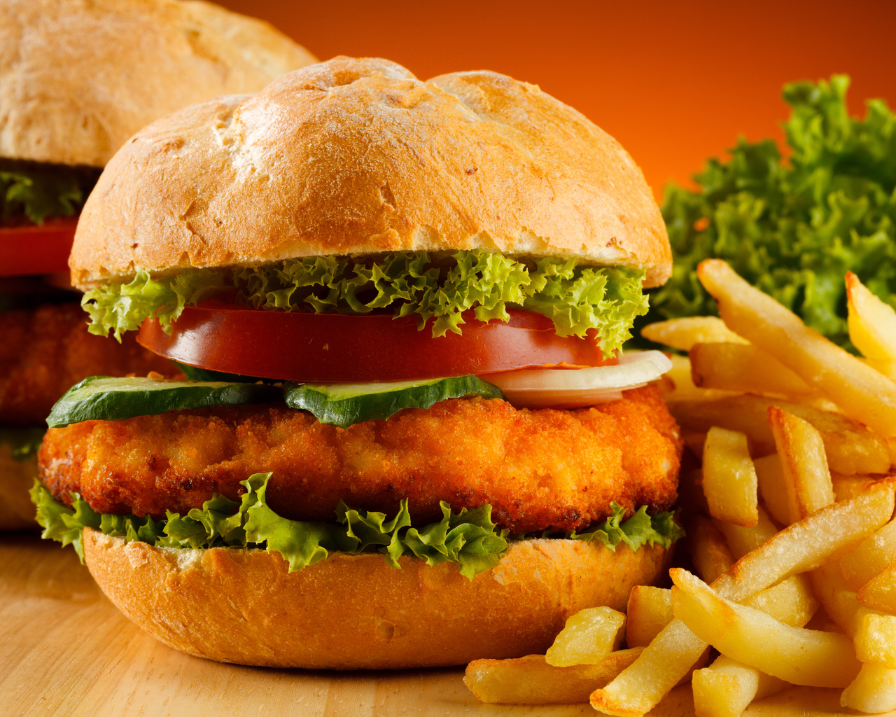 Аппетитный гамбургер