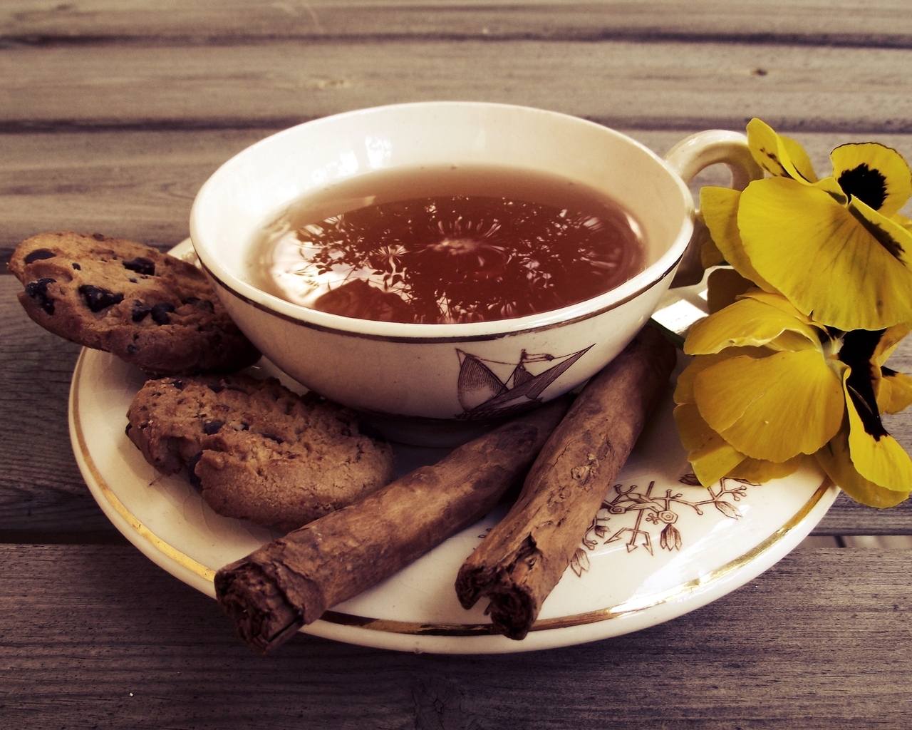 Чай с корицей