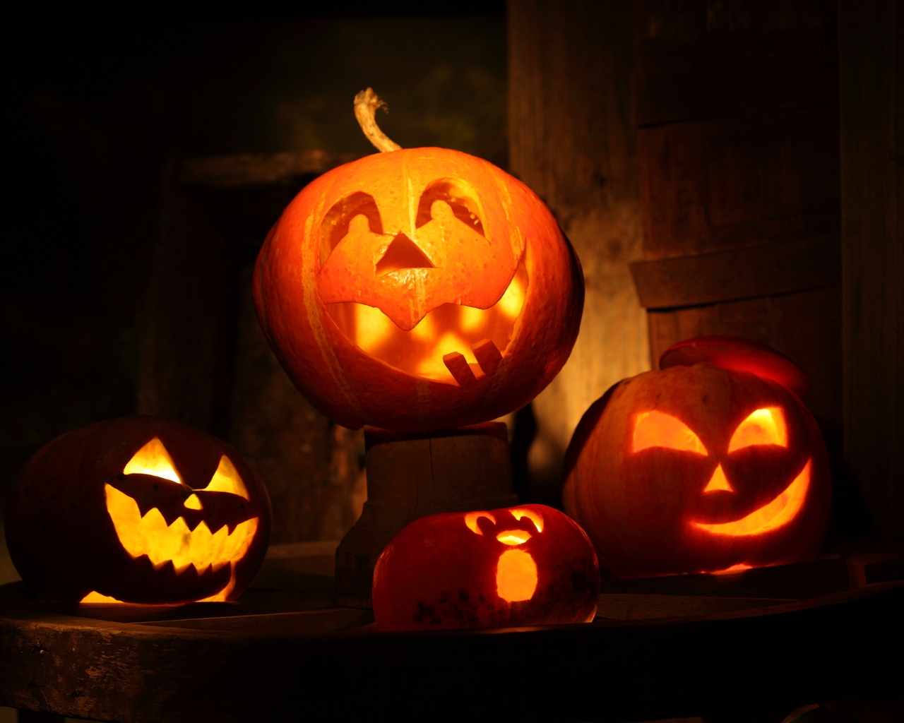 Смешные тыквы