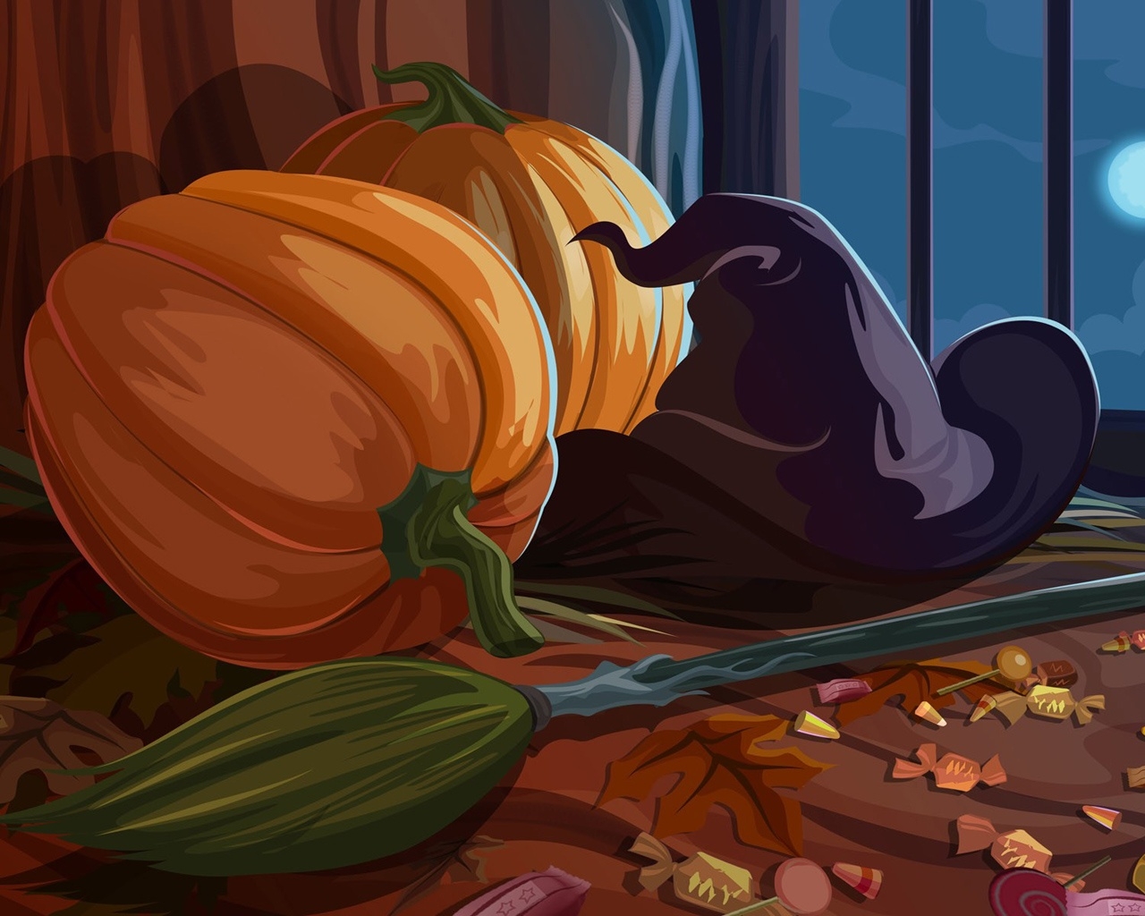 Тыквы и метла