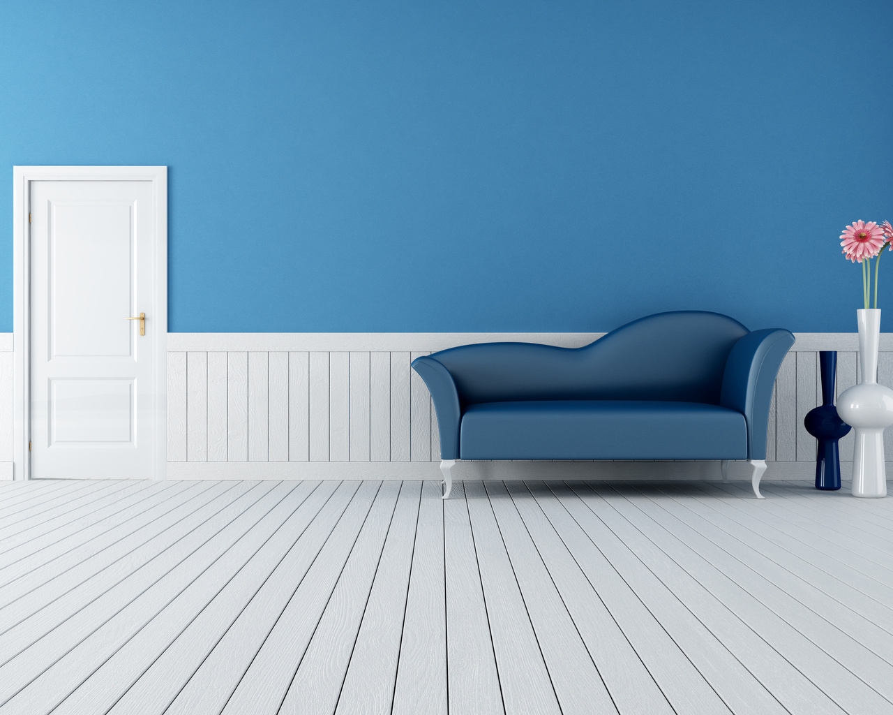 Синий диван