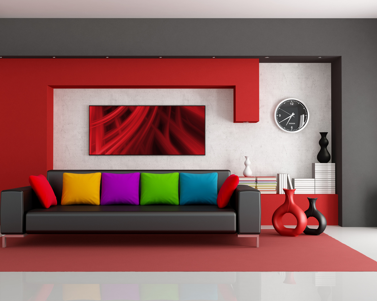 Яркие цвета в интерьере