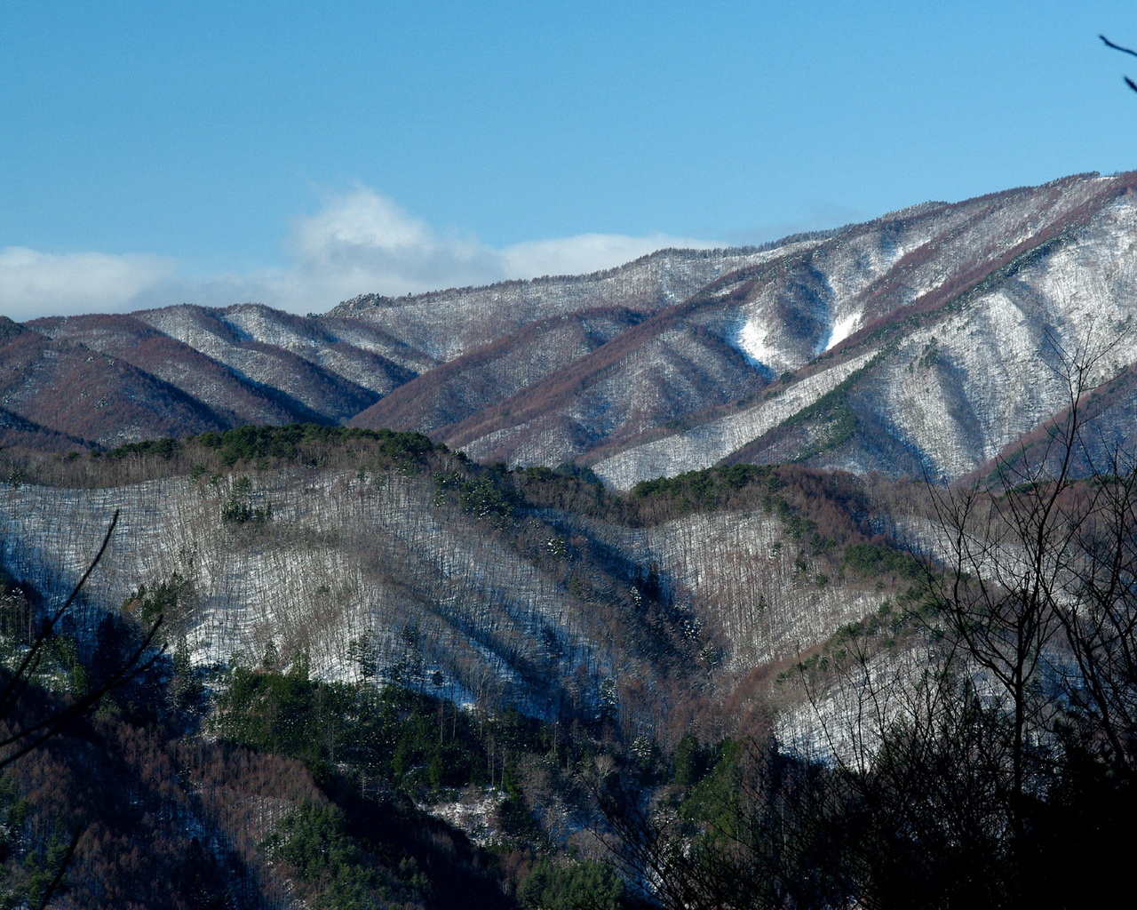 Заснеженные горы