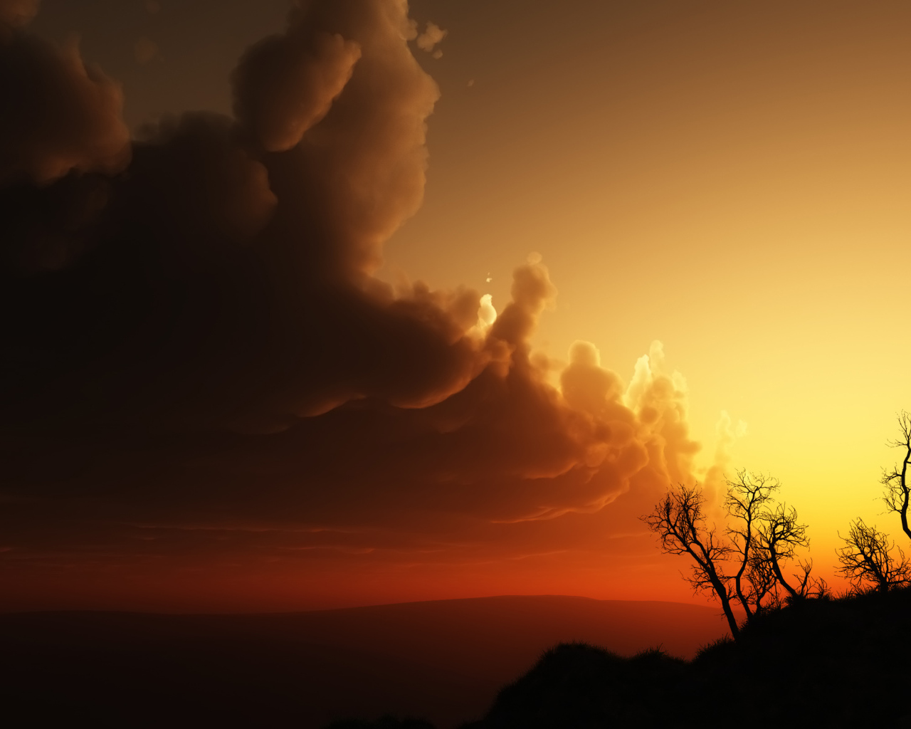 Закат и облака