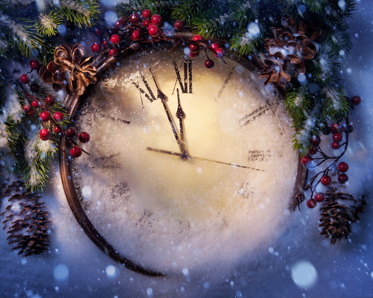 Часы в снегу