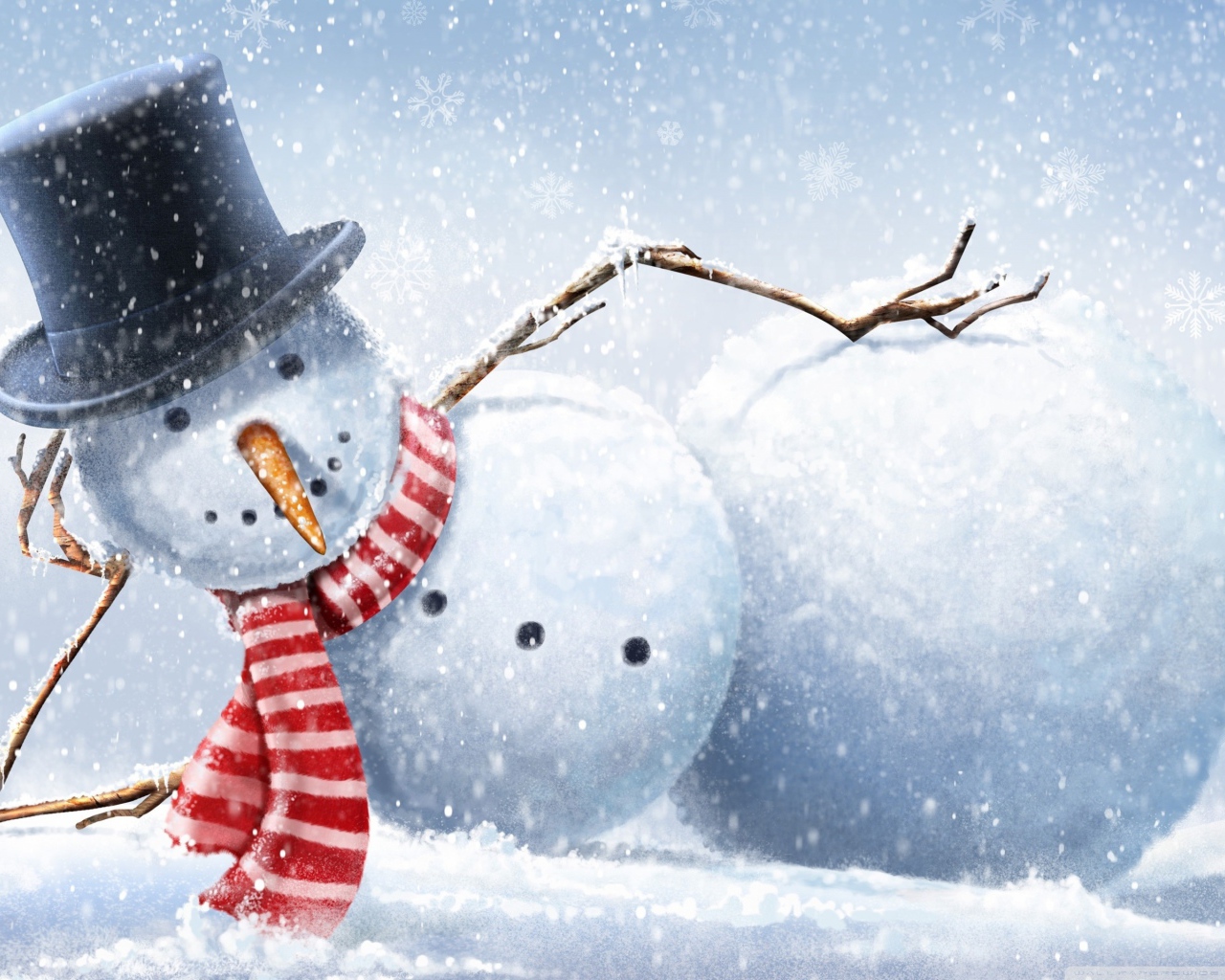 Снеговик на отдыхе