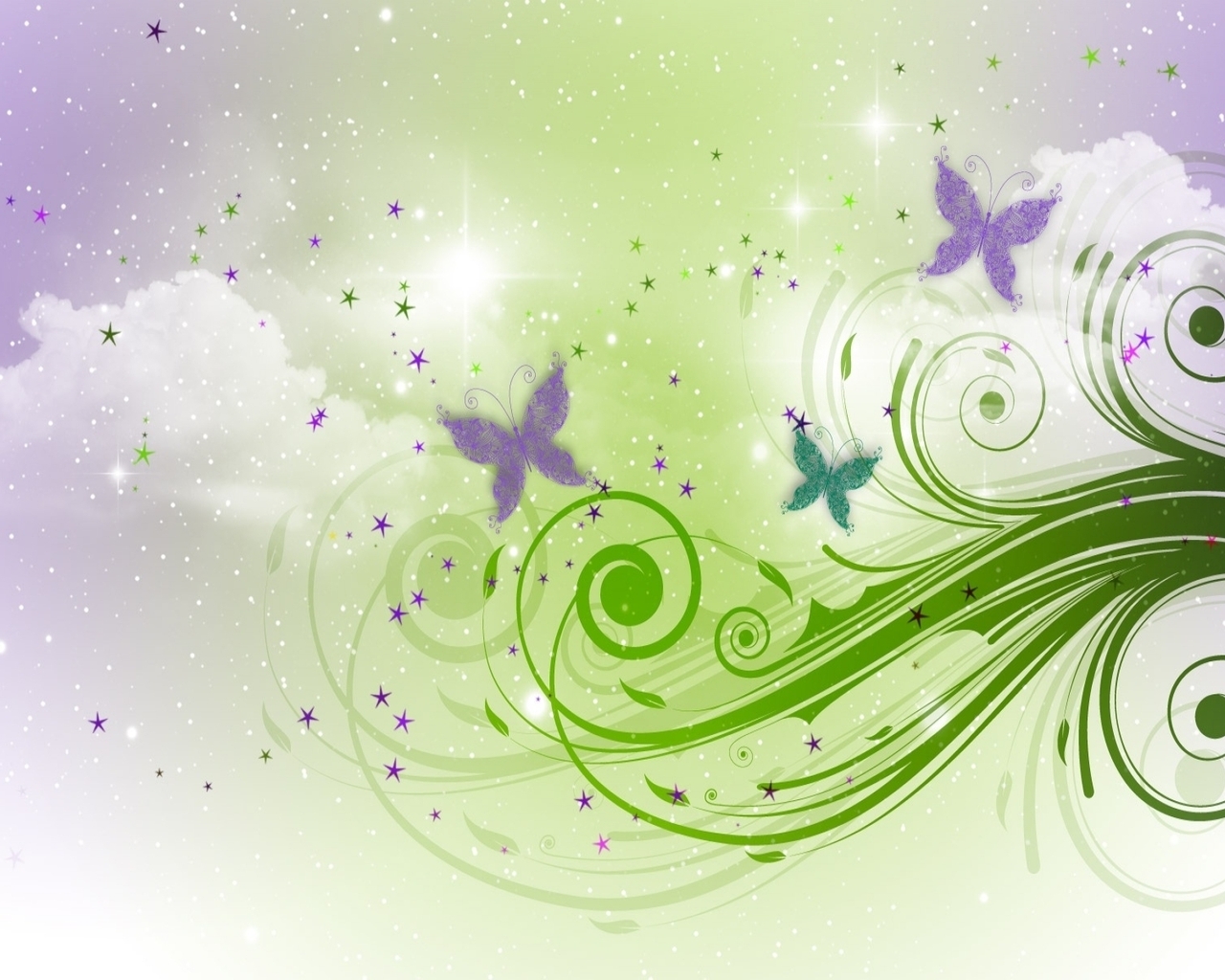 Бабочки в облаках