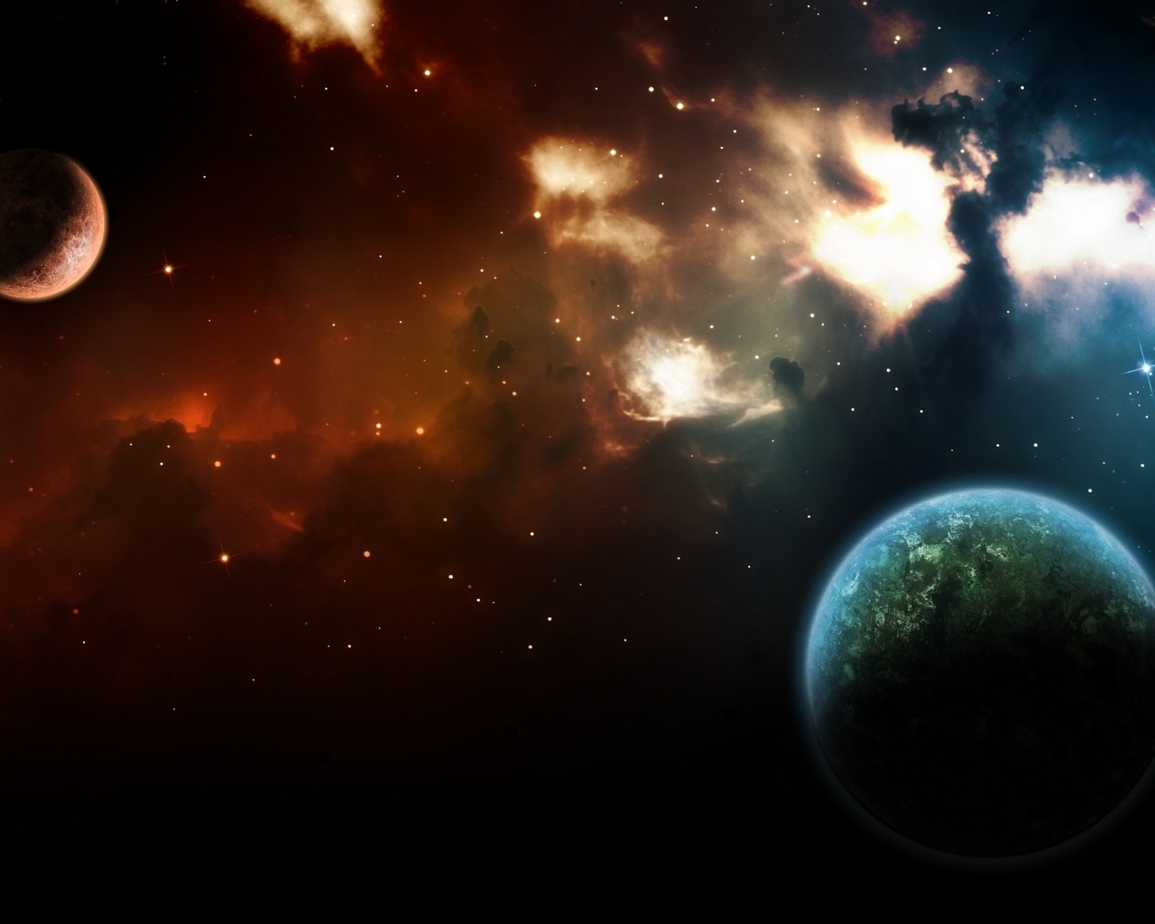 Туманность в космосе