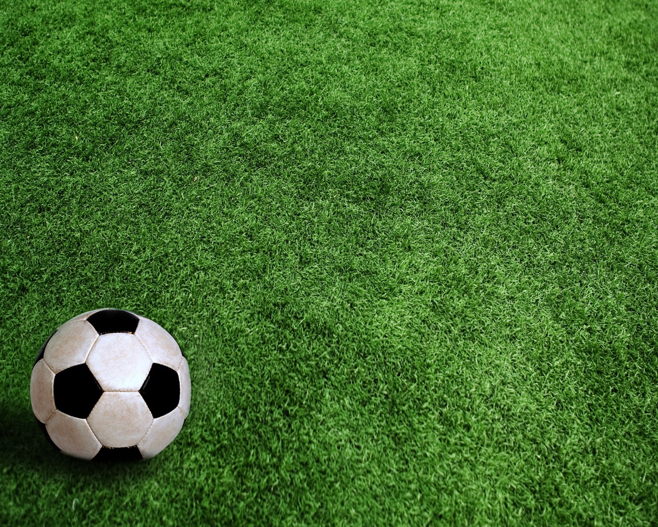 Мяч на футбольном поле