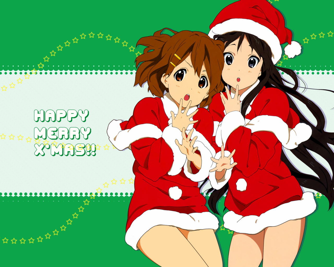 Девочки в наряде Санта клауса