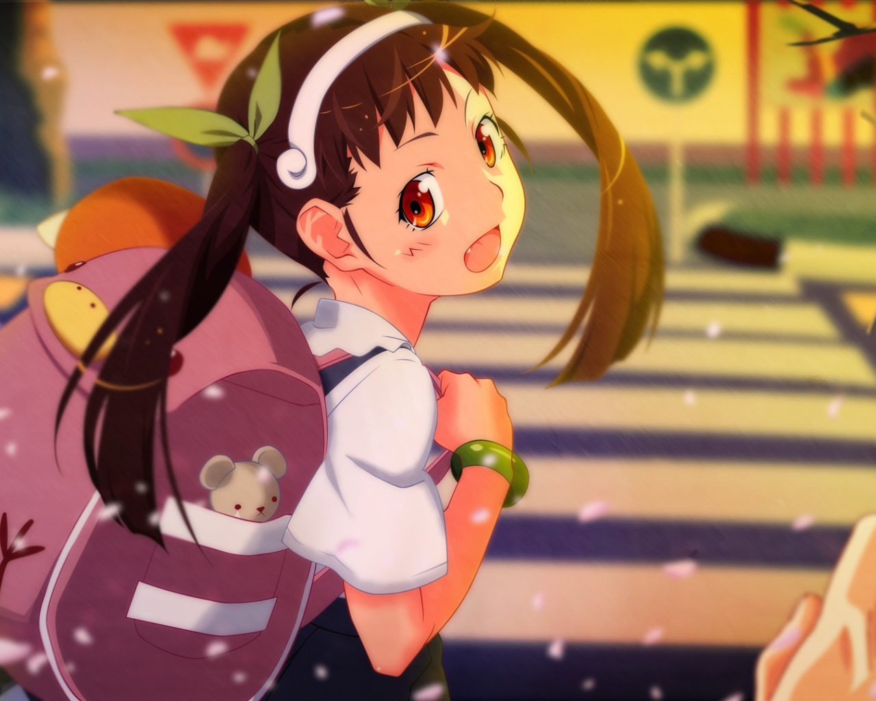 Девочка на пешеходном переходе