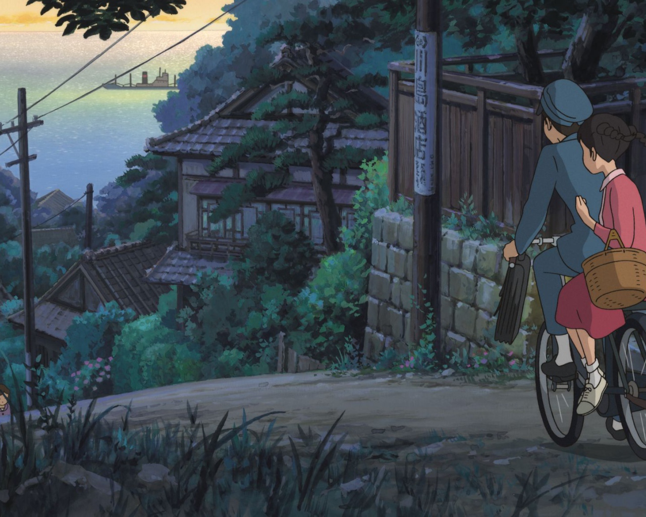 From Up On Poppy Hill, boy and girl riding a bicycle