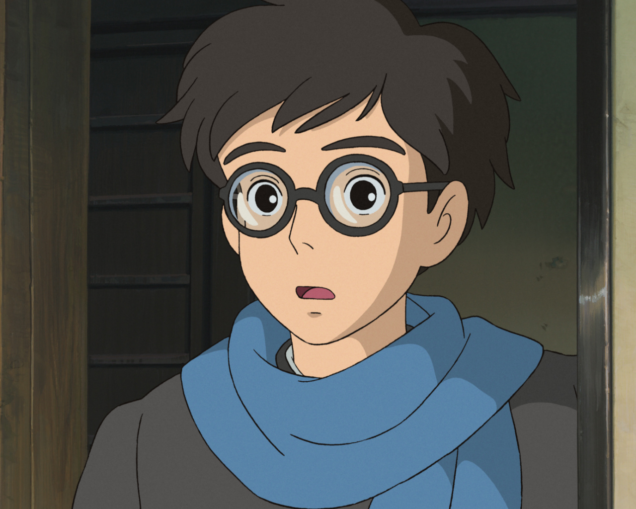 Kaze tachinu Миядзаки, мальчик в очках