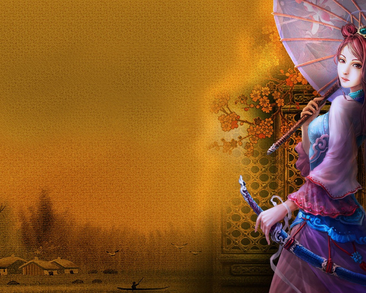 Аниме девушка с мечом