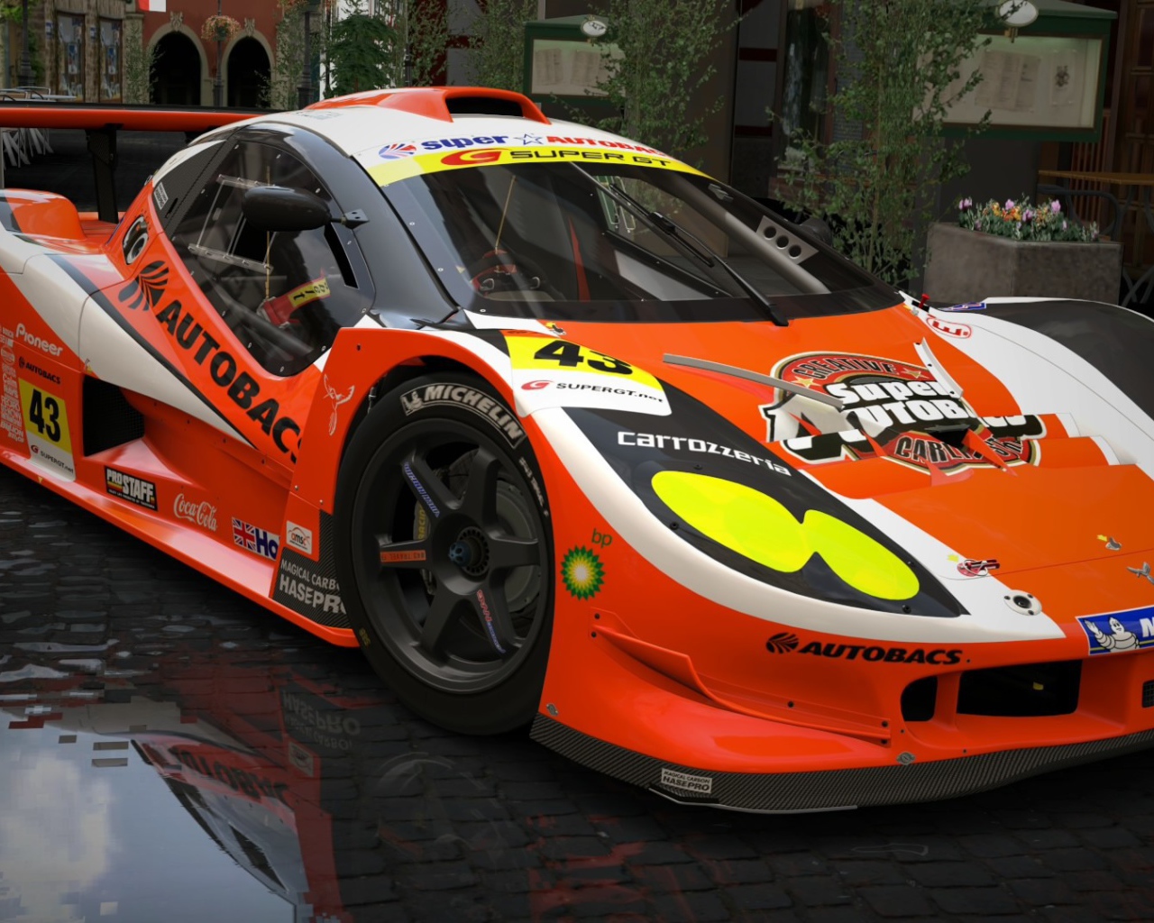 Разрисованный гоночный автомобиль