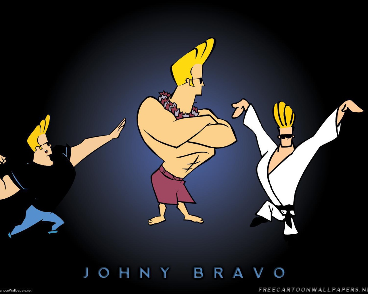Джонни Браво в разных костюмах