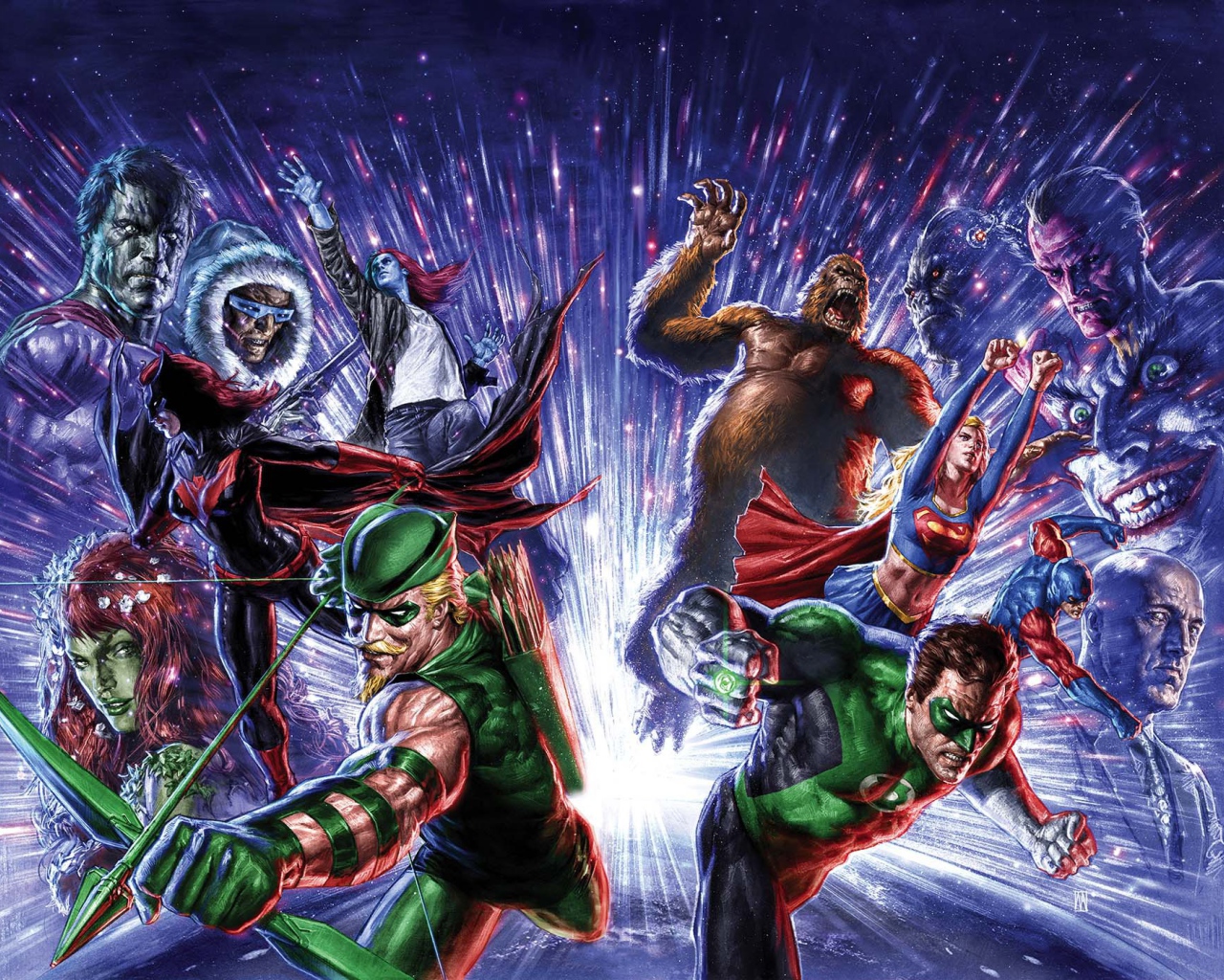 Лига Справедливости и злодеи