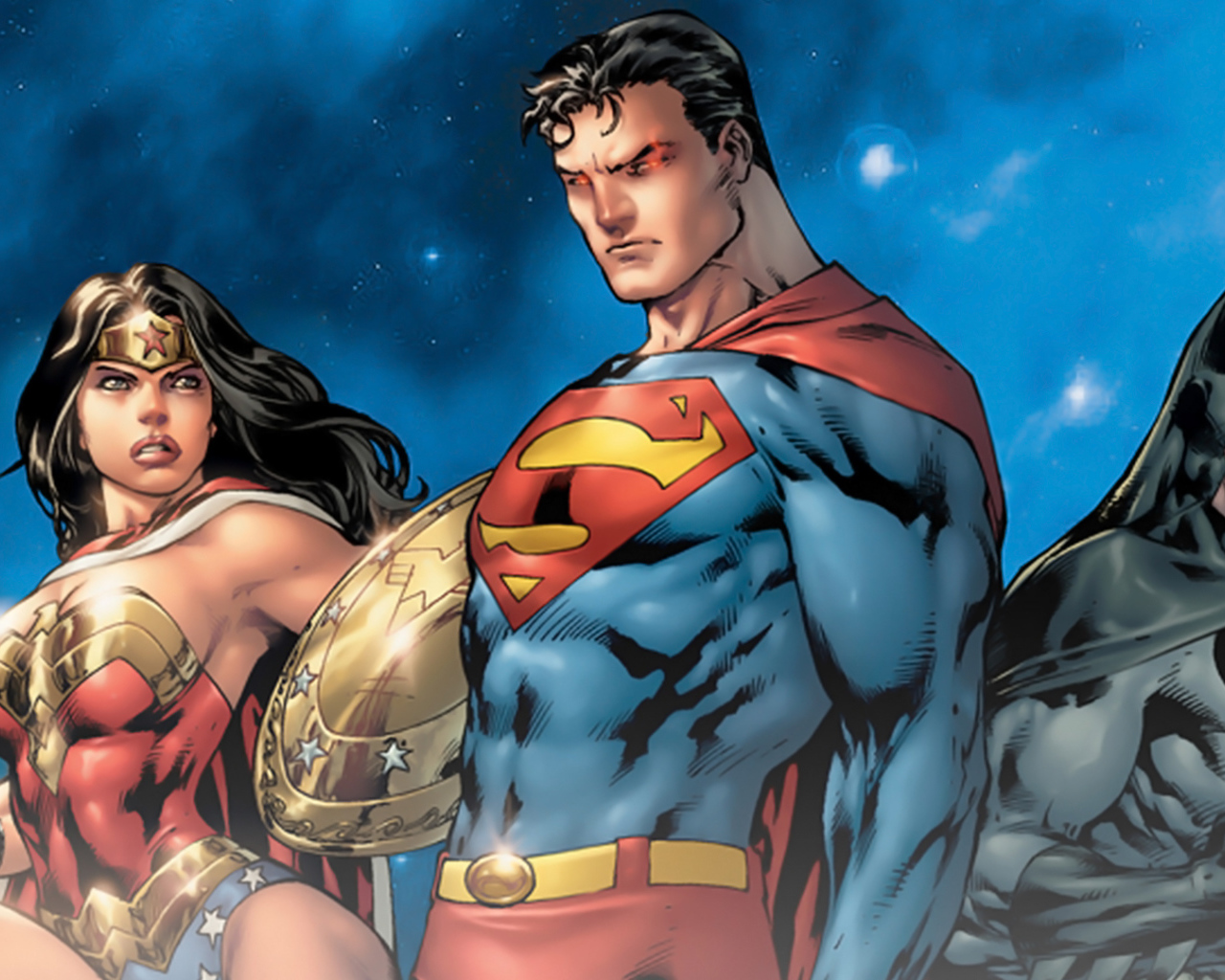 Лиги Справедливости Бэтмен Супермен и Чудо-женщина