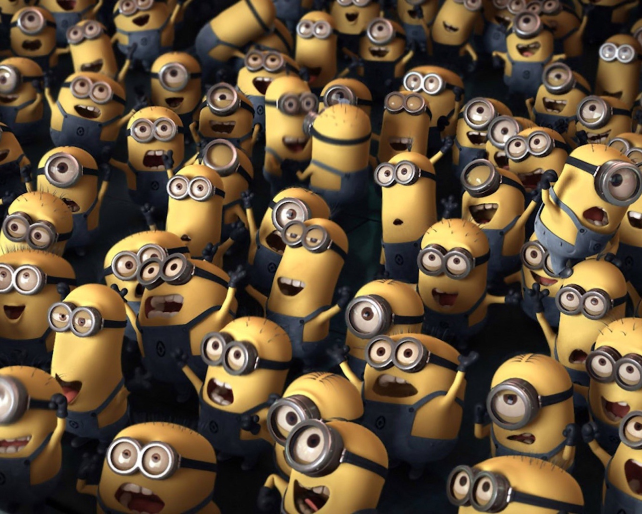 Миньоны огромная толпа