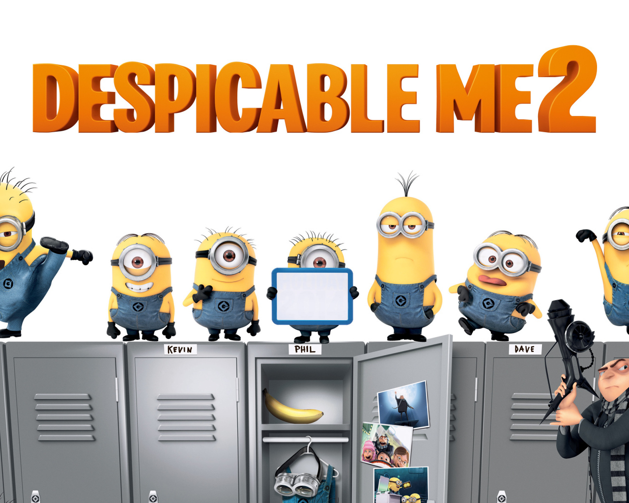 Миньоны Гадкий я 2 миньоны на шкафчиках