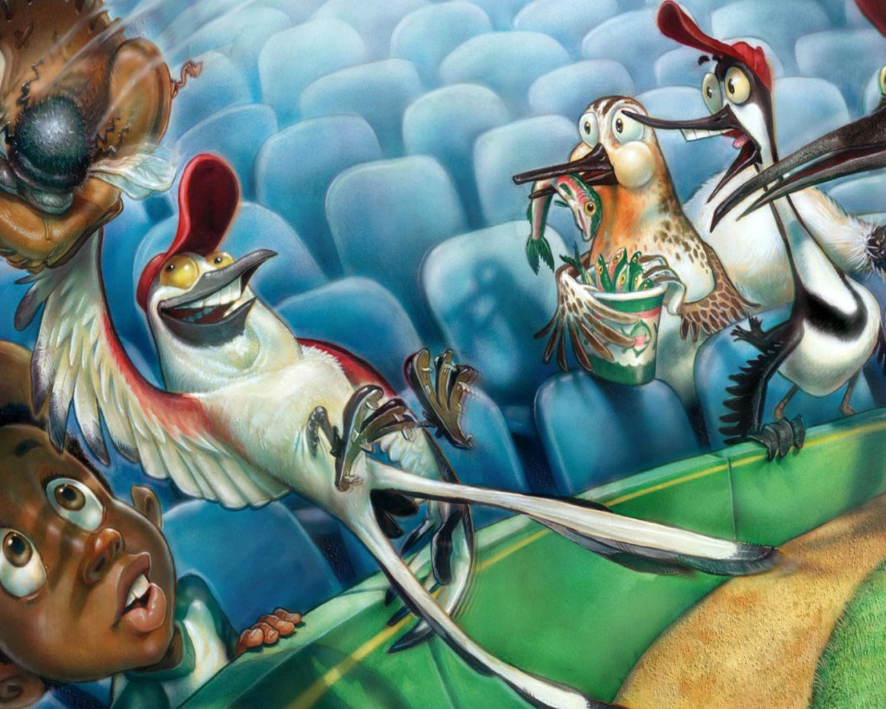 Птица поймала муху