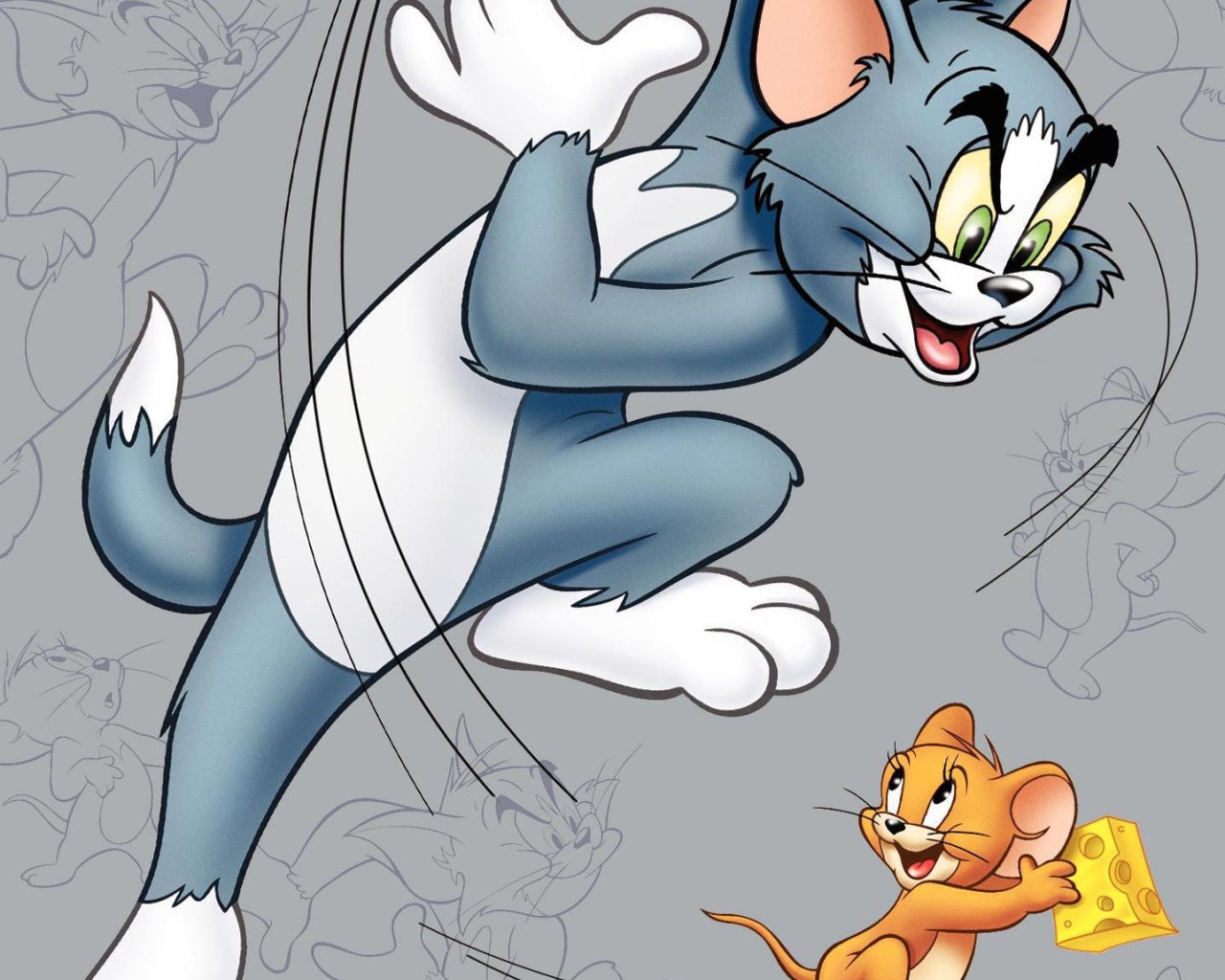 Том и Джерри кот ловит мышь