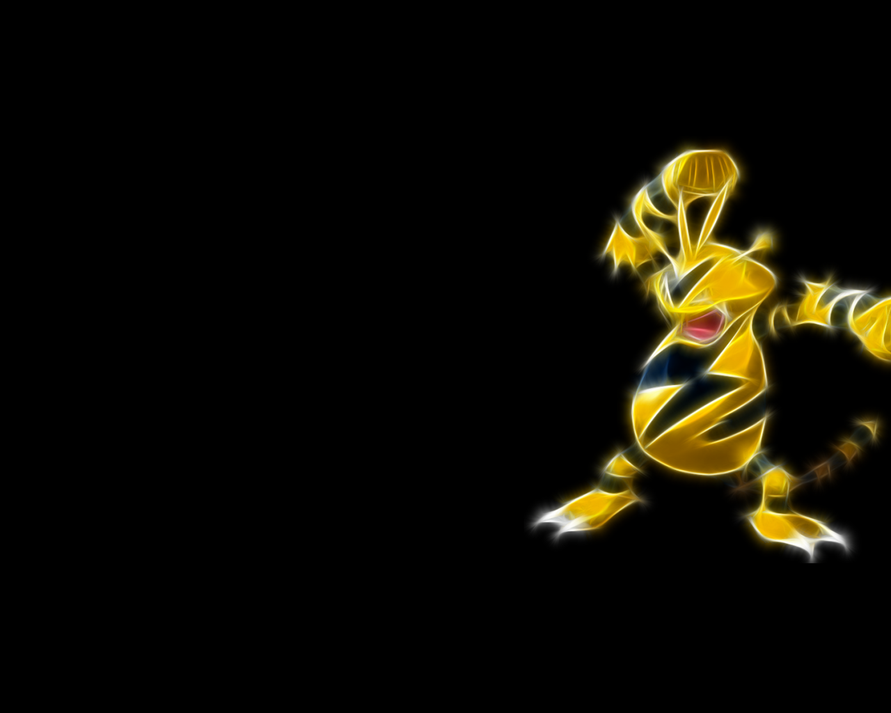 Покемон на черном фоне