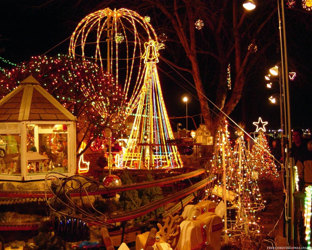 Парк развлечений на рождество