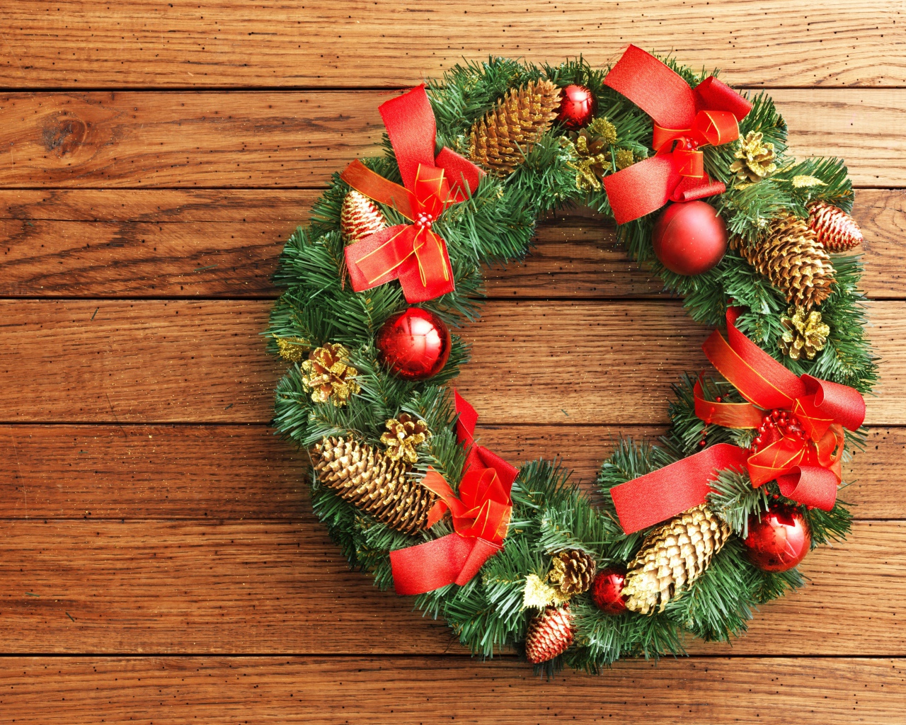 Красивый венок на рождество