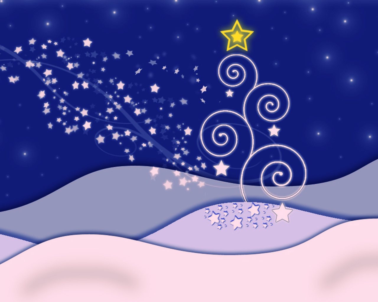 Картинка в голубых тонах на рождество